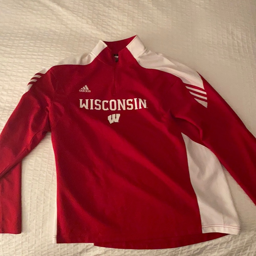 Men’s Adidas Wisconsin Badgers 1/4 zip